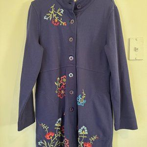 Coldwater Creek Embroidered Long Sweater